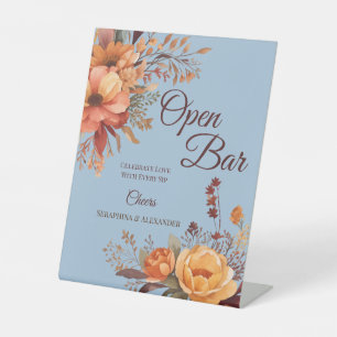 Signe De Table Tabletop de mariage floral rustique aquarelle d'au