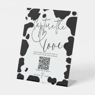 Signe De Table Taches de vache laitière noir blanc mariage captur
