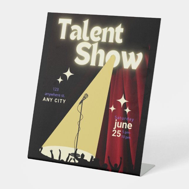 Signe De Table Talent Show FLyer, Show Flyer, Talent Contest (Recto)