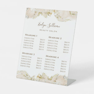 Signe De Table Tarif Design en marbre beige