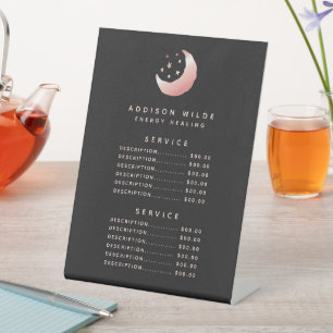 Signe De Table Tarif du service Croissant de Lune en Or Rosé Céle