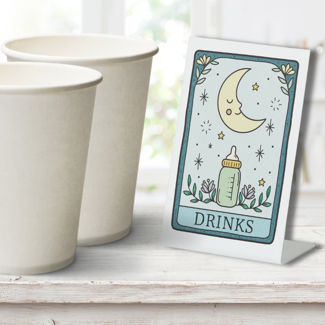 Signe De Table Tarot Baby Shower Drinks Table (Créateur téléchargé)