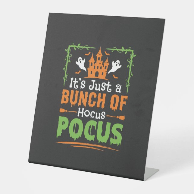 Signe De Table Tas de tours de magie Halloween (Recto)