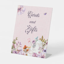 Tea Party Thème Baby shower cartes et cadeaux