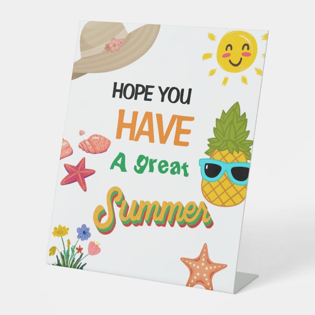 Signe De Table Teacher Appréciation party Sunshine Merci (Recto)