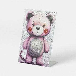 Signe De Table Teddy Bear