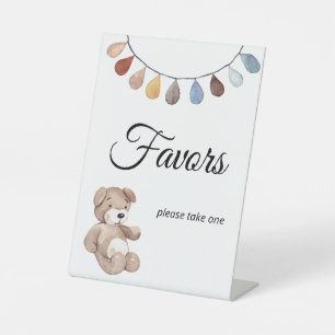 Signe De Table Teddy Bear Boho Baby shower Favoriser Tablescape