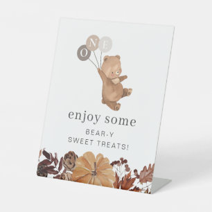 Signe De Table Teddy Bear Citrouille - 1er Anniversaire - Soins s