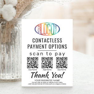 Signe De Table Télécharger les codes QR et le logo 3 applications