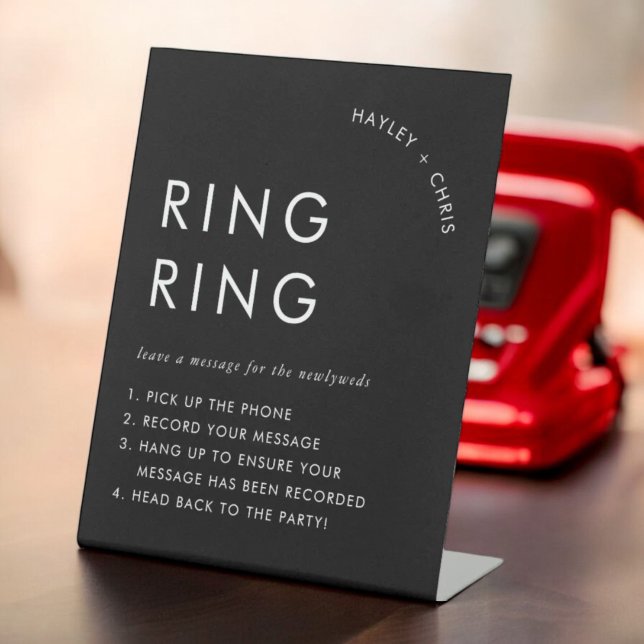 Signe De Table Téléphone Message Mariage Audio Livre d'invité (Créateur téléchargé)