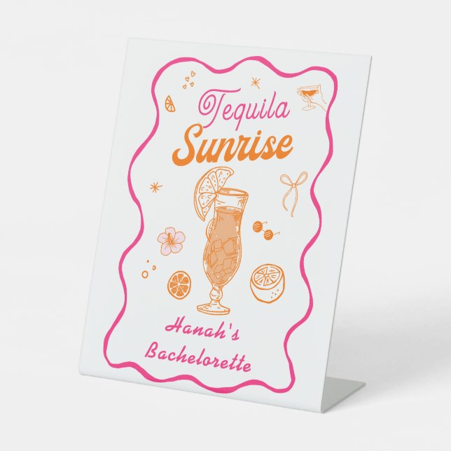 Signe De Table Tequila Sunrise Bachelorette (Recto)