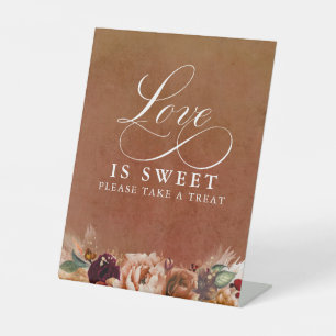Signe De Table Terracotta moderne Boho Love Is Sweet Prenez un so