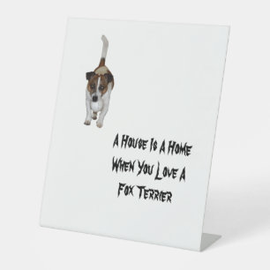 Signe De Table Terrier Fox, Logo d'amour,