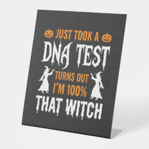 Signe De Table Test ADN Sorcière Drôle d'Halloween Graphique
