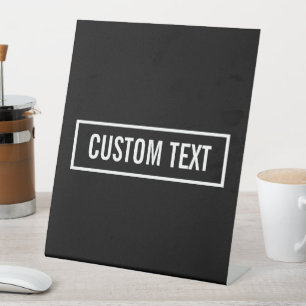 Signe De Table Texte éditable moderne dans un cadre de style de l