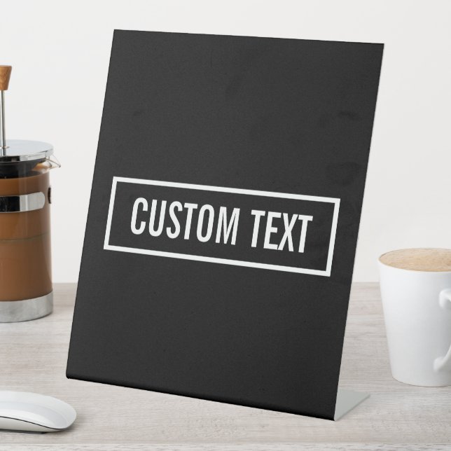 Signe De Table Texte modifiable moderne dans le cadre style logo  (In SItu)