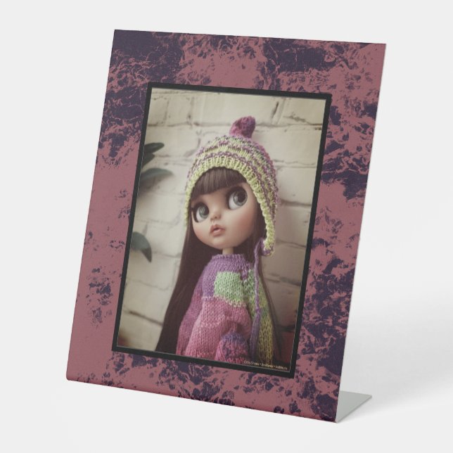 Signe De Table Texture de marbre rouge terracotta  (Recto)