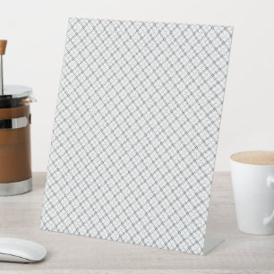 Signe De Table Texture Géométrique Monochrome Motif Diamant Sans