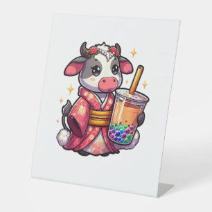 Signe De Table Thé à bulle de vache Japonais Kimono _1_1
