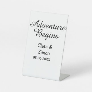 Signe De Table The adventure begins wedding couple name datsimple