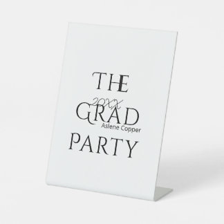 Signe De Table The grad party name 20XX bold letter graduatsimple