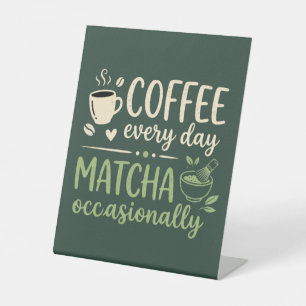 Signe De Table Thé matcha tous les jours Rétro occasionnel