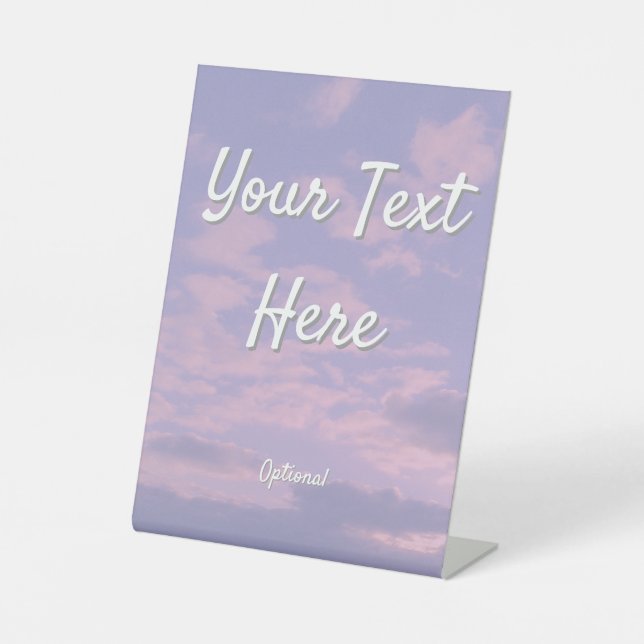 Signe De Table Thème d'amour des nuages de rêve (Recto)