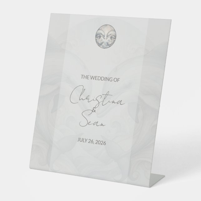 Signe De Table Thème Dauphin Tabletop mariage (Recto)