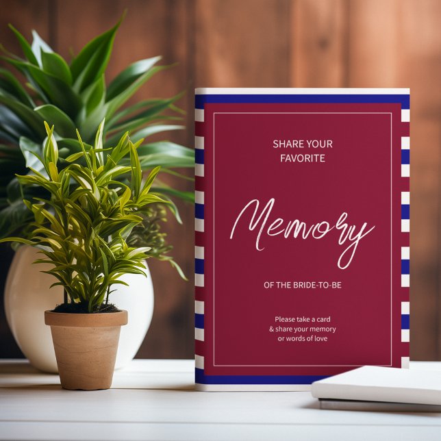 Signe De Table Thème Royal Red et Blue Mariage (Keep a royal wedding stand on the table to remind your guests to leave a memory of yours.)
