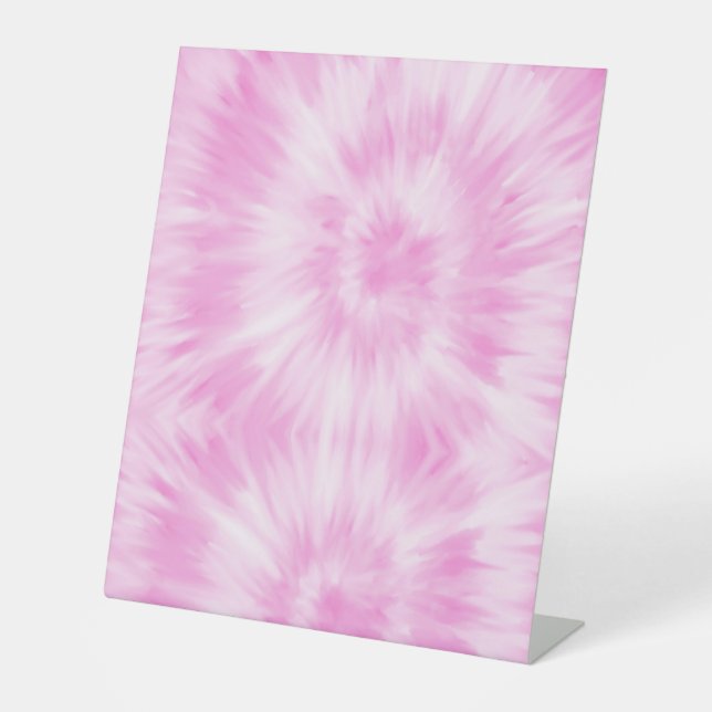 Signe De Table Tiedye rose spirale hippie teint (Recto)