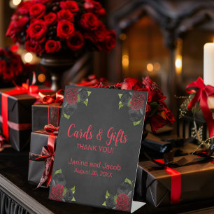 Signe De Table Til Death Do Us Part Gothique Rouge Rose Numéro de