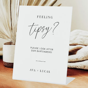 Signe De Table Tipsy Tip pour barman minimaliste
