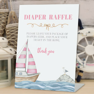 Signe De Table Tirage au sort des couches pour une baby shower ro