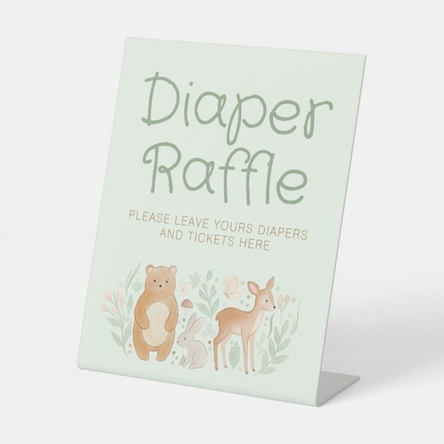 Signe De Table Tirage de couche pour animaux de la forêt Lieu Bab (Recto)