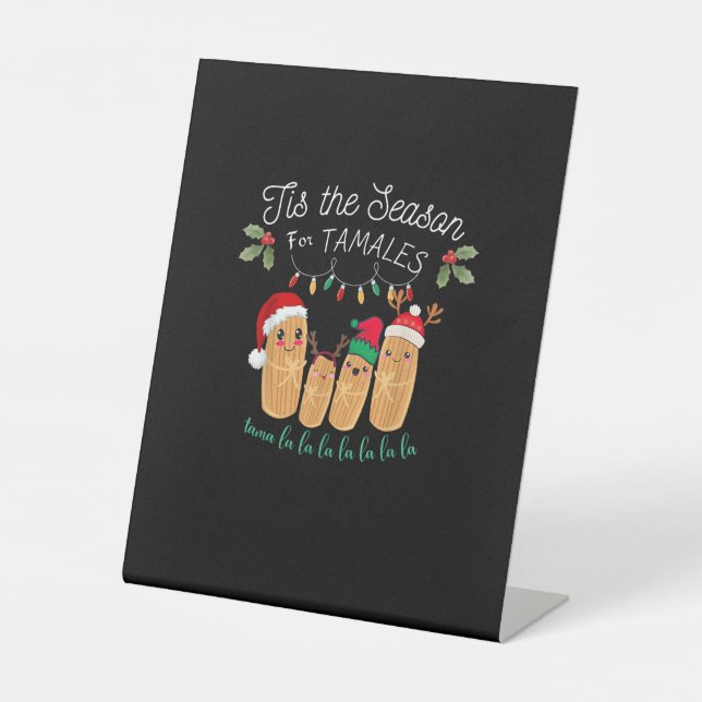 Signe De Table Tis Season For Tamales Mexican Christmas Modern (Recto)