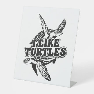 Signe De Table Tortue de mer J'aime les tortues