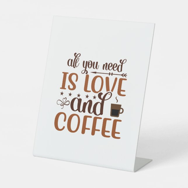 Signe De Table Tout ce dont vous avez besoin, c'est de l'amour, d (Recto)