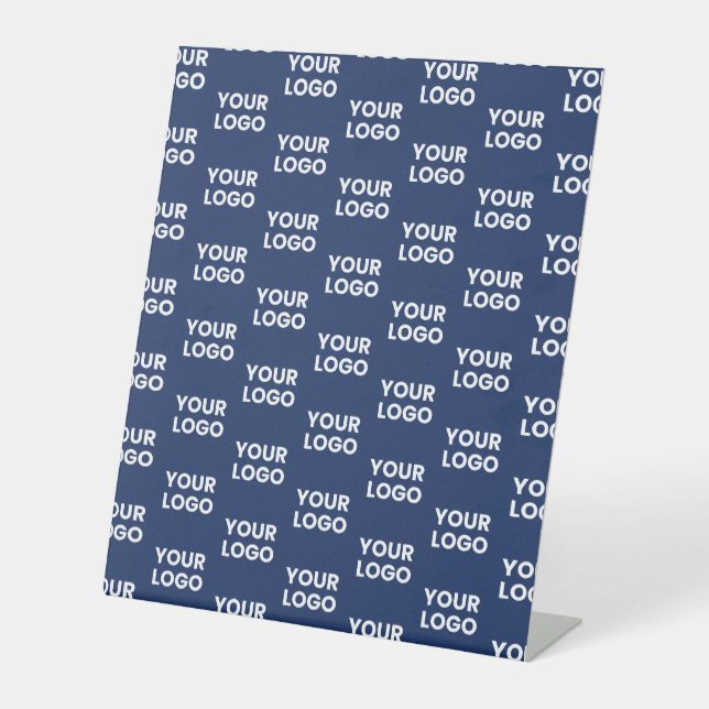Signe De Table Toute image ou logo d'entreprise modifiable bleu m (Recto)