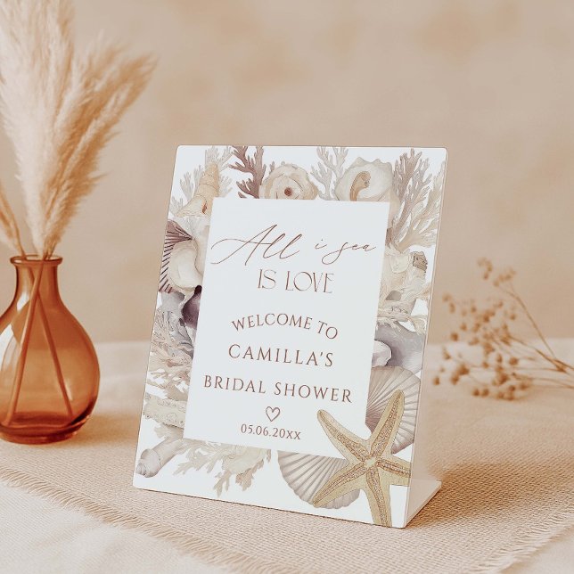 Signe De Table Toute la mer est un amour Accueil de Fête de Fianç (Créateur téléchargé)