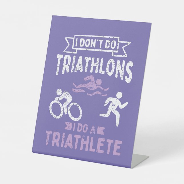 Signe De Table Triathlon Funny (Recto)