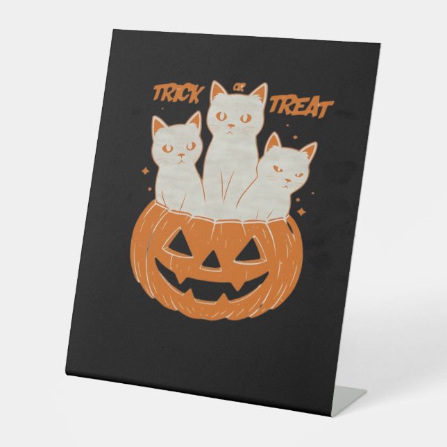 Signe De Table Trick ou Treat cats Classic T-Shirt (Recto)