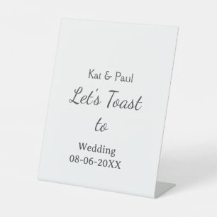 Signe De Table Trinquons au mariage nom date couple simple