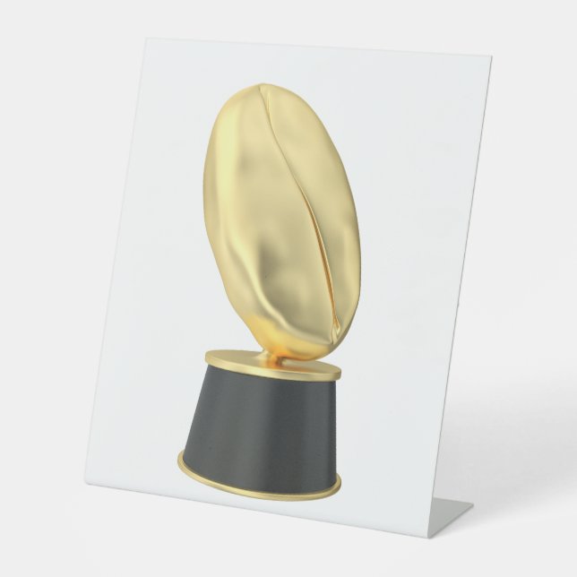 Signe De Table Trophée doré avec grain de café (Recto)