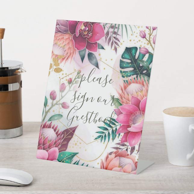 Signe De Table Tropical Stardust Garden Floral Paradise Wedding  (In SItu)