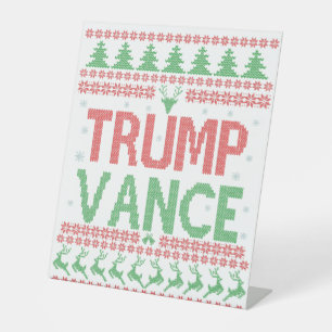 Signe De Table Trump Vance Républicain Moche Noël Sweater Noël