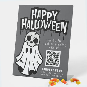 Signe De Table Trunk or Treat Cool Ghost Business Merci