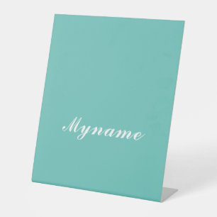 Signe De Table Turquoise léger tendance moderne minimaliste Nom c
