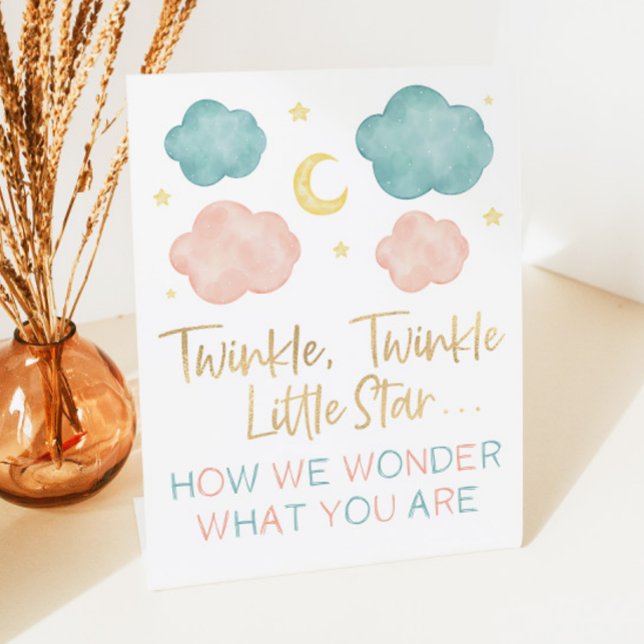 Signe De Table Twinkle Little Star Comment nous nous demandons la (Créateur téléchargé)