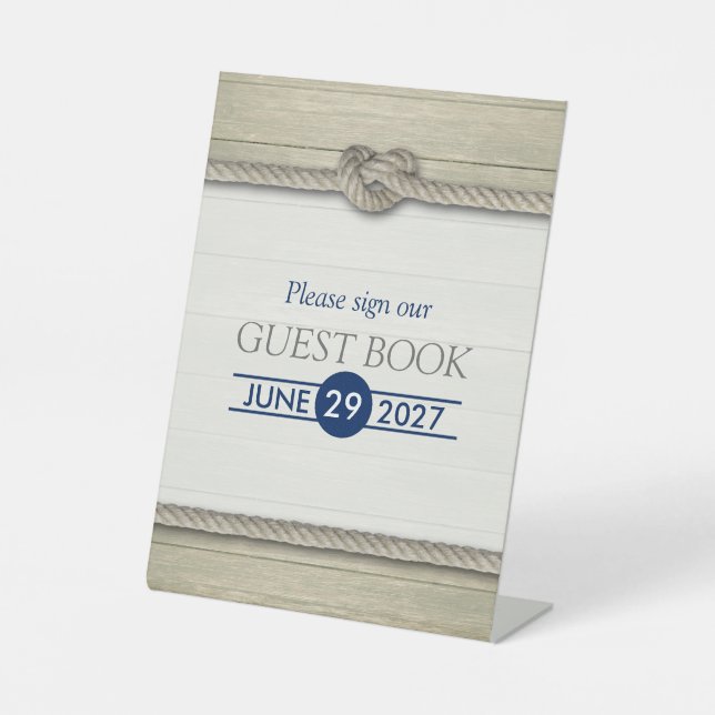 Signe De Table Tying The Knot Rustic Beach Wedding (Recto)