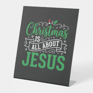 Signe De Table Typographie de Noël, tout est question de Jésus